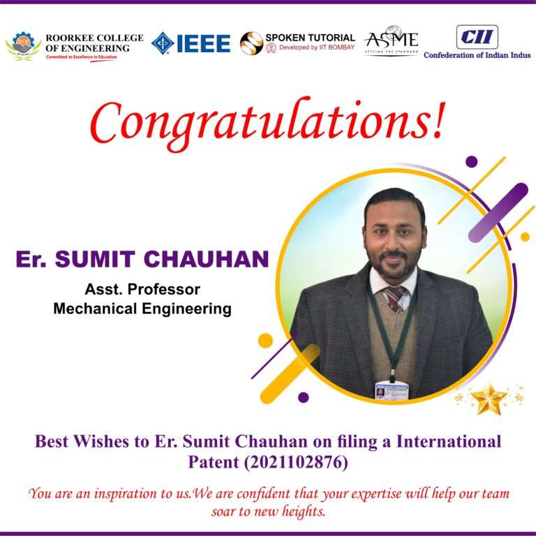 Faculty Achievement – Er. Sumit Chauhan